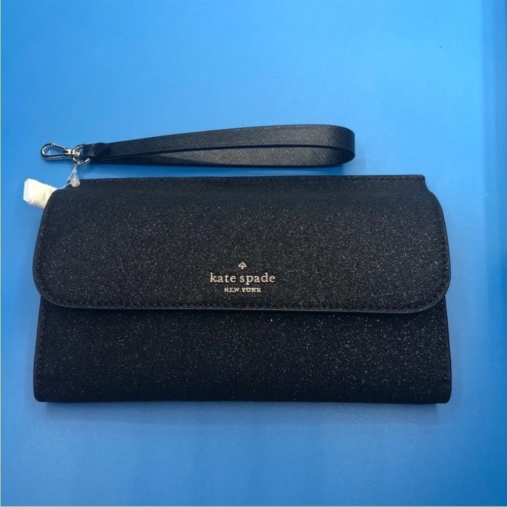 Kate spade medium glitter wristlet / wallet
